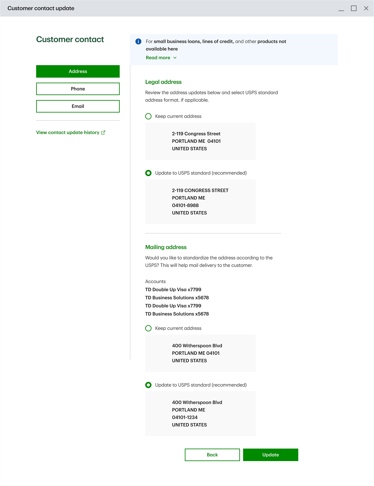 USPS standardization review