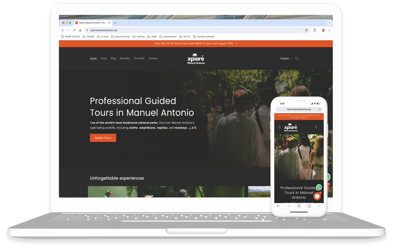 The XMA pilot site live on desktop and mobile at xploremanuelantonio.org
